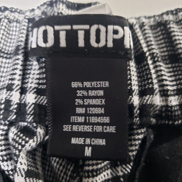 Hot Topic Plaid Pants Black Y2K Emo Punk Goth Stretch Trousers Womens Medium - Picture 7 of 11